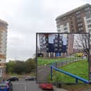 The high-rise apartment blocks in Upperthorpe, Sheffield, from which a woman tragically fell to her death in July 2022, and, inset, a police cordon after another woman was found dead at the foot of a tower block in Netherthorpe, Sheffield, in December 2023