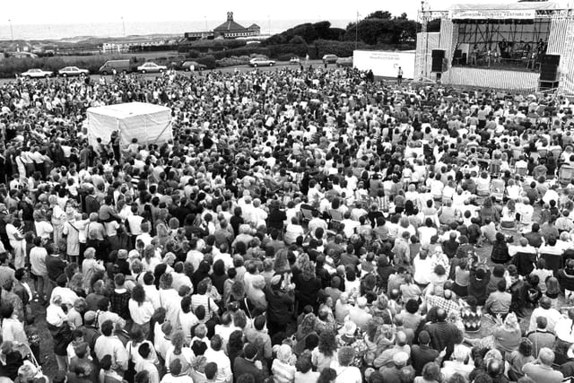 A huge audience greeted The Drifters when they came on stage for their concert in Bents Park 35 years ago. Were you there?