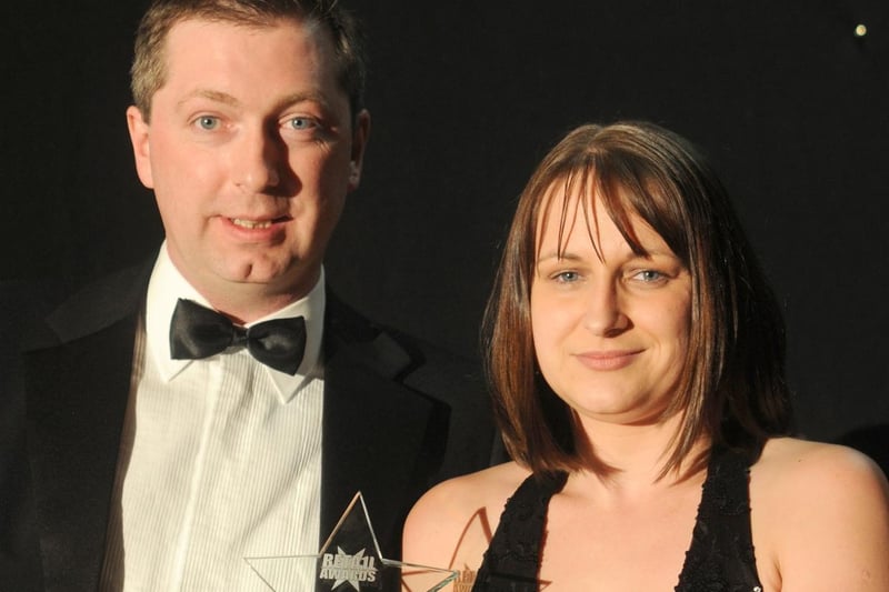 Emma Andrews was centre stage in 2010 when she won a trophy at the Sunderland City Centre Retail Awards, with Ben Hall from the Sunniside Partnership handing it to her.