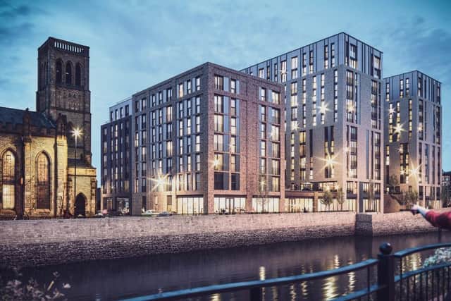 A £50m development of upmarket flats could be the spark for a new residential neighbourhood in an industrial part of Sheffield city centre.Laurel Works on Nursery Street would feature 268 apartments in three blocks in the newly-named area of 'Wicker Island'. 
Developers Brickland hope to start on site in summer.