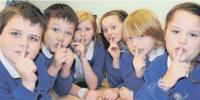 Silence was golden in 2011 when these Grangetown Primary pupils  took part in a School of Science workshop.
