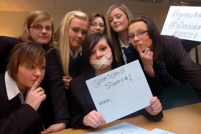Down the road ay Wellfield Comprehensive, these pupils did their best for charity in 2008.