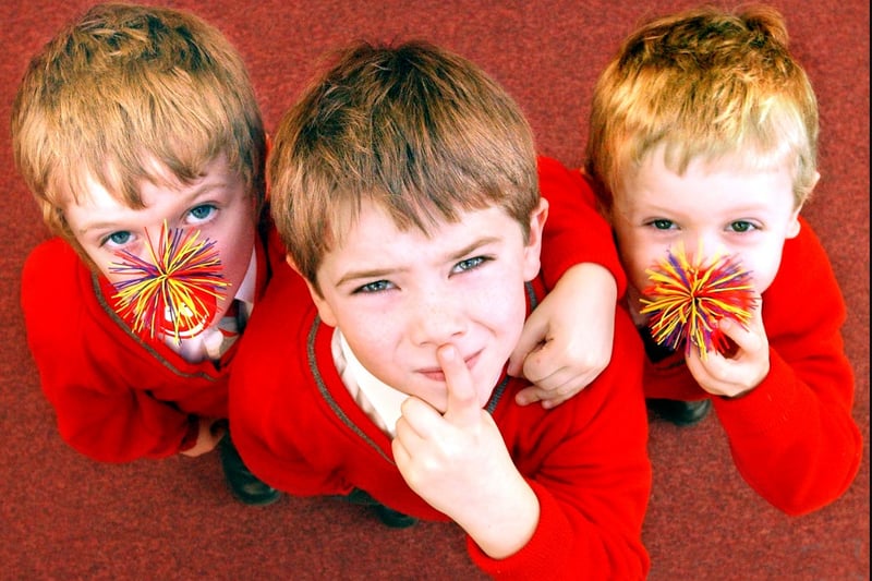 These East Durham youngsters held a sponsored silence to raise money for Comic Relief in 2005.