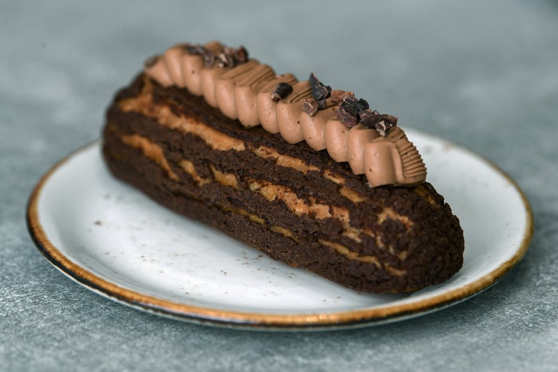The chocolate eclair is a staple of The Pudding Lab repertoire.