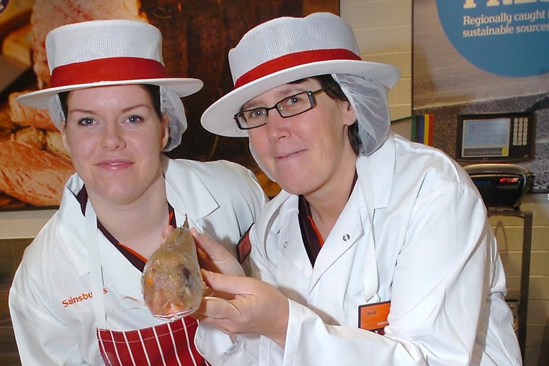 Amber Glover and Nicola Hutchinson were on the fish counter at the store 11 years ago.
