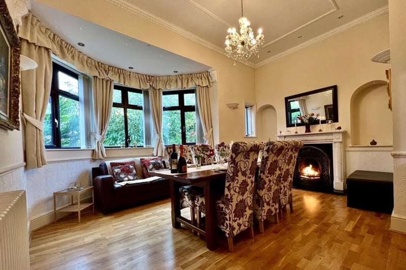 An ideal room for hosting Christmas Dinner for all the family, bright bay window to the side and open fire for those cosy winter evenings.