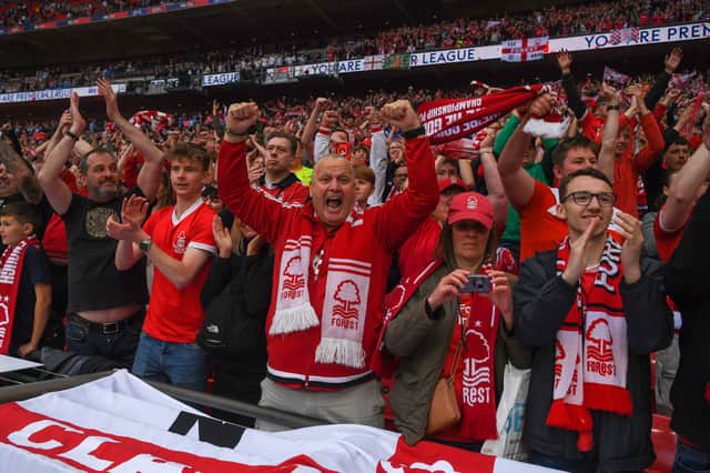 More than 80,000 fans watched Forest take on Huddersfield in the 2022 play-off final 