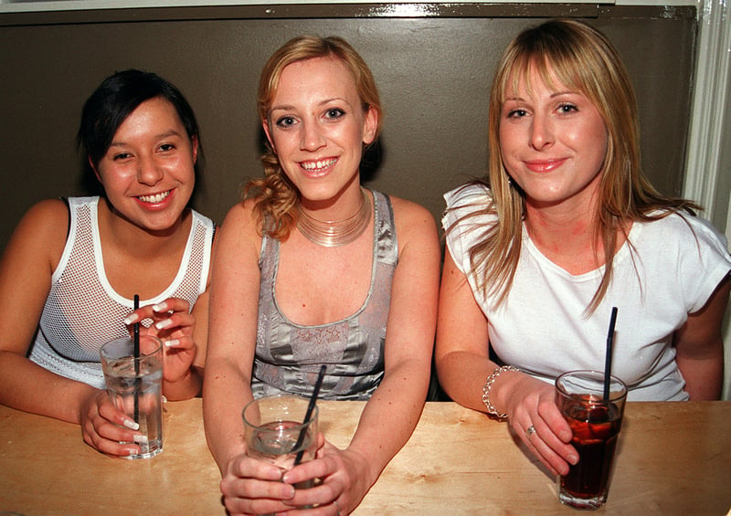 Laura Dennington, Rachel Emery and Rebecca King at the Halcyon late night bar/club on Divison Street, Sheffield