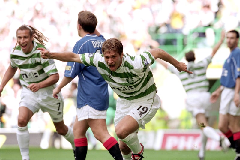 Following almost a decade of total Rangers dominance, Martin O'Neill's tenure as Celtic boss got off to a dream start as the Hoops destroyed Dick Advocaat's multi-million pound line-up at Parkhead. The home side were ahead inside the opening 60 seconds through Chris Sutton, with Stiliyan Petrov and Paul Lambert making it 3-0 after only 11 minutes. Claudio Reyna pulled a goal back for the visitors but a second-half brace from Swedish talisman Henrik Larsson - sandwiched in between Billy Dodds' converted spot kick - and a late sixth goal from strike partner Sutton heaped further misery on Rangers. This result became known as the 'Demolition Derby' and marked the start of a very successful period for the Parkhead club.