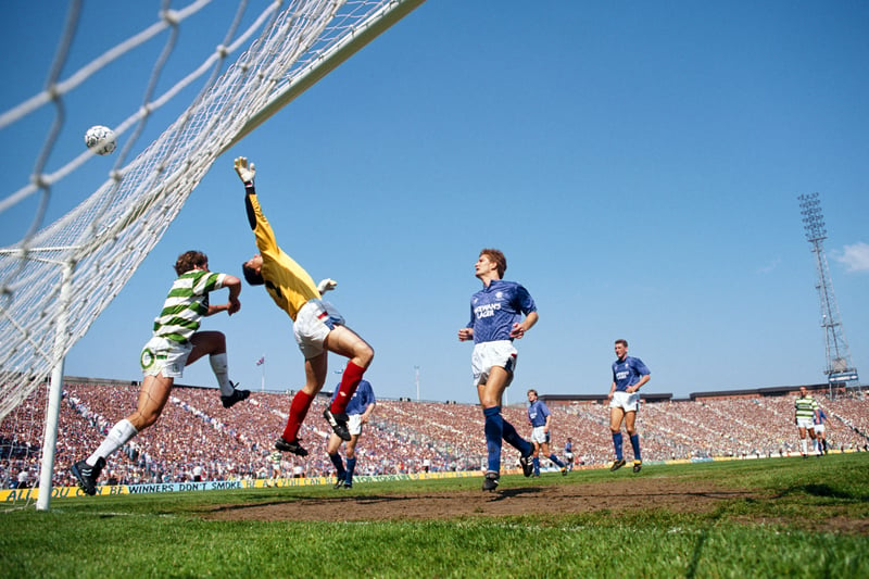 Rangers were denied a domestic Treble in what was to be the last Old Firm Scottish Cup final for 10 years, with the only goal on a gloriously sunny afternoon at Hampden Park coming from Joe Miller who capitalised on a defensive error before slotting past Chris Woods in the Rangers goal. Over 72,000 fans were in attendance, which has become a landmark figure with no match in Scotland matching it since due to subsequent stadium modernisation over the years.