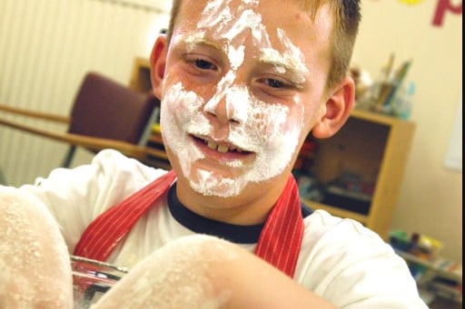 This cookery class at Hastings Hill Primary School looked like loads of messy fun in 2005.