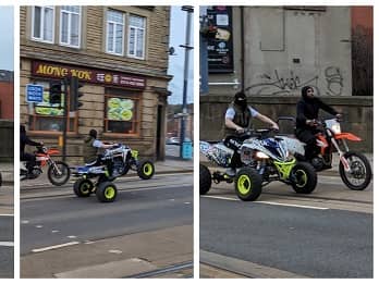Police are asking for help to identify two off-road bike riders in connection to reports of anti-social and dangerous driving in Sheffield.
