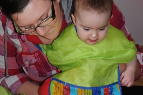 Eight months old Ava Jackson decided to plodge in the red jelly at Just Learning Nursery at Doxford Business Park in 2012.