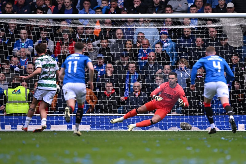 Step up Matt O'Riley. So often the man for Celtic on the big occasion. The Danish international produced an incredible dink straight down the middle from 12 yards as Jack Butland guessed the wrong way. 