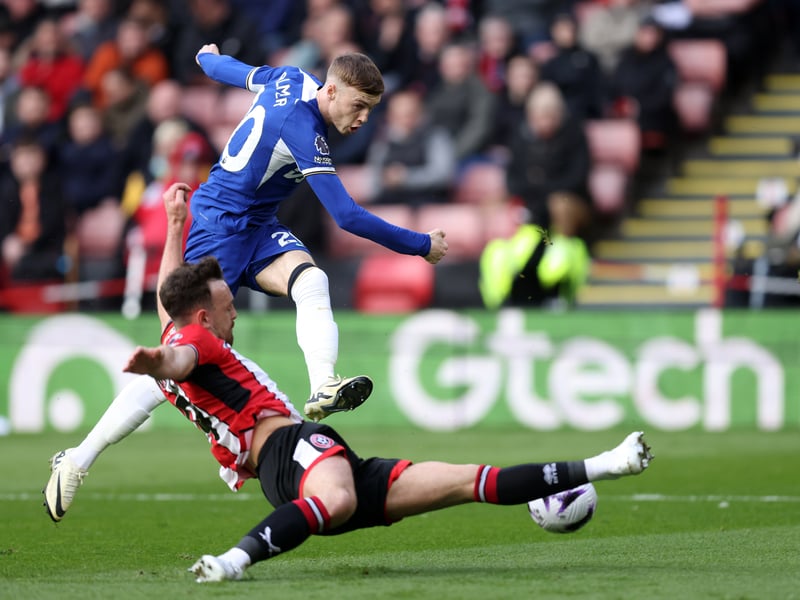 Did well to keep pace with the lively Cole Palmer and time his block to perfection to prevent the in-form man testing Grbic in the first half. Got his head to a free-kick towards the end of the first half but Petrovic was equal to it. A typically-committed tackle got none of the ball and a lot of Cole Palmer and earned him a booking but also a louder rendition of his "Ole, ole" song from the fans who appreciate his commitment to their cause. His looping header later on caused Petrovic much more concern before he limped off gingerly with another real injury concern for the Blades 
