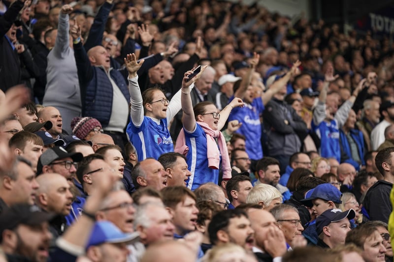 25 brilliant images of 20K Portsmouth fans in party mood as side move to brink of Championship against Shewsbury Town