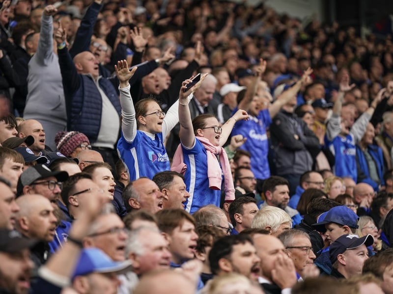 25 brilliant images of 20K Portsmouth fans in party mood as side move to brink of Championship against Shewsbury Town