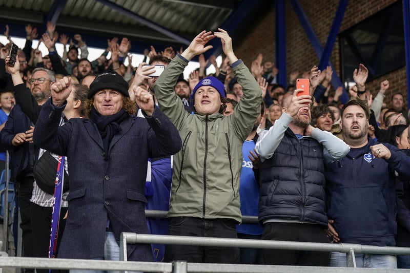 25 brilliant images of 20K Portsmouth fans in party mood as side move to brink of Championship against Shewsbury Town