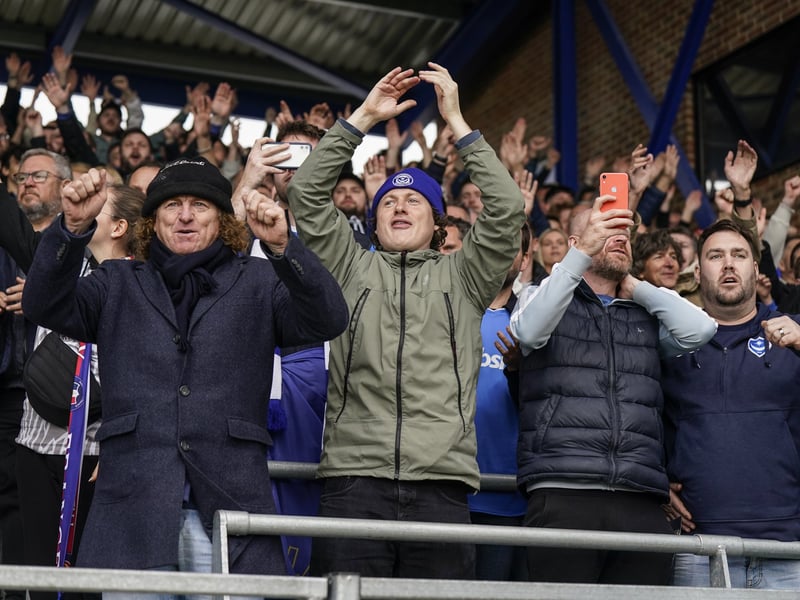 25 brilliant images of 20K Portsmouth fans in party mood as side move to brink of Championship against Shewsbury Town