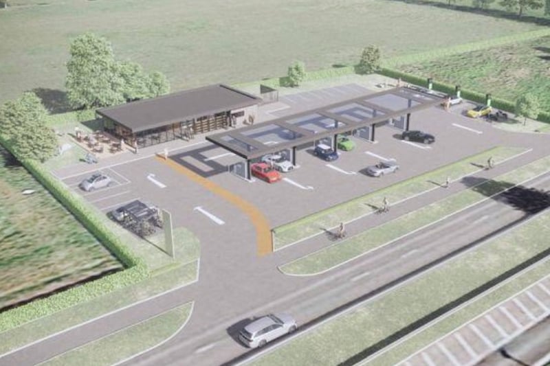 A 0.73 acres large site with full planning permission for s Fuel / EV Charging Station & Sales / Cafe / Kiosk. Cost: £600,000