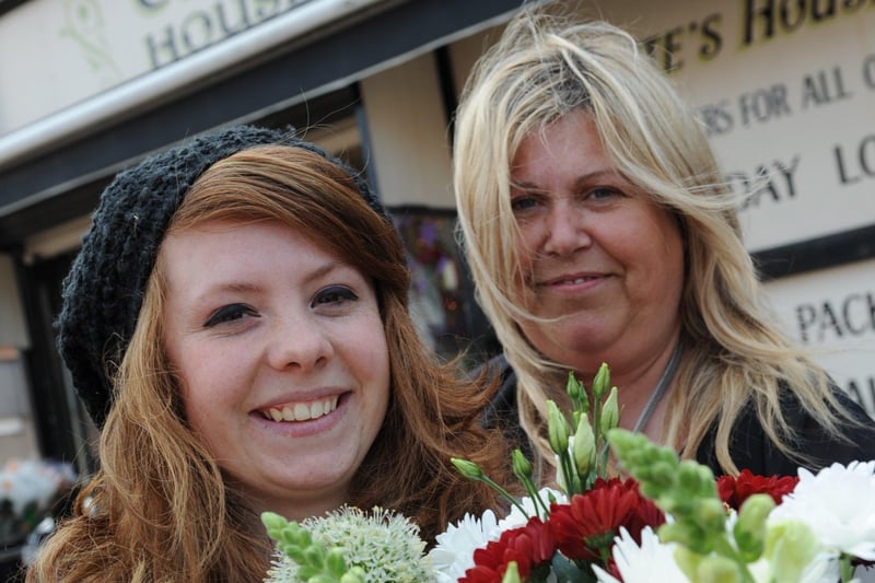 Florists Charlotte Perrett and Joanne Baldaseri were in the picture in June 2015.