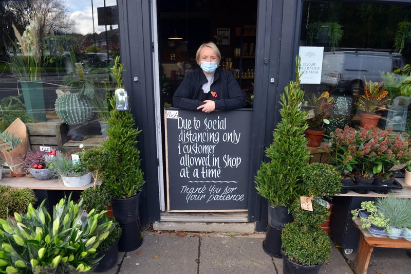 Ashbrooke Florists Michaele Barry pictured during Covid restrictions in October 2020.