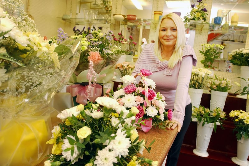 Alyson Richardson was photographed in Nutman's florists in this reminder from Hetton in 2005.