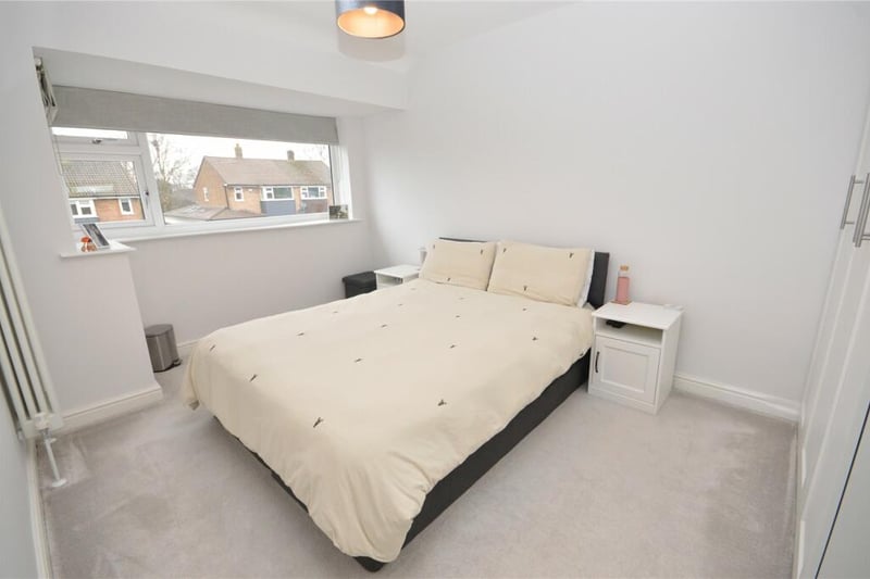 On the first floor are three bedrooms, including this generous double room.