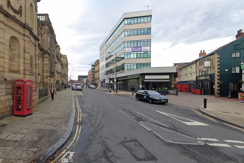 The third-highest number of reports of offences that took place in Sheffield in February 2024 were made in connection with incidents that took place on or near Leopold Street, with 23