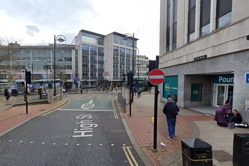 The highest number of reports of violence and sexual offences in Sheffield in February 2024 were made in connection with incidents that took place on or near High Street, Sheffield city centre, with 22