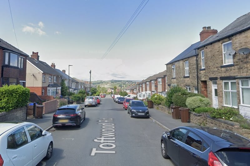 The joint second-highest number of reports of burglary in Sheffield in February 2024 were made in connection with incidents that took place on or near Toftwood Road, Crookes, with 3