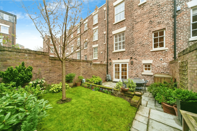 Wonderful rear garden with privacy and security.