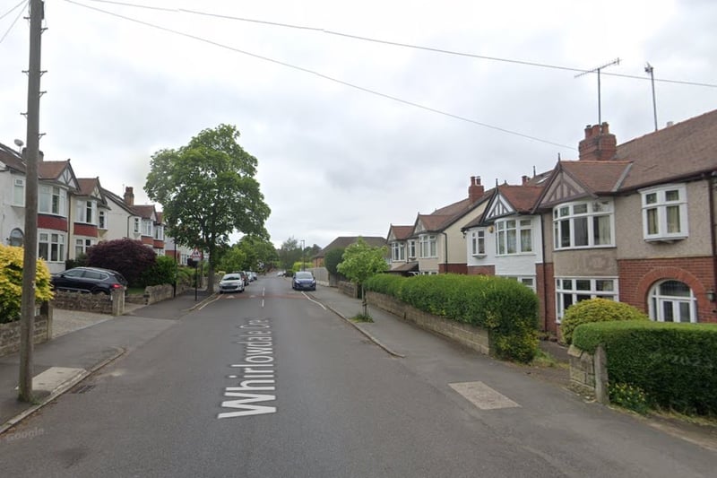 The highest number of reports of burglary in Sheffield in February 2024 were made in connection with incidents that took place on or near Whirlowdale Crescent, Millhouses, with 4