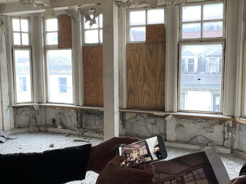 The upper floors have been empty for decades. The building remains an A-listed protected structure.