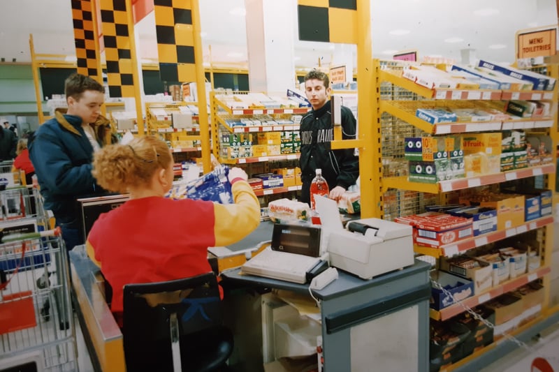 The inside of Food Giant in Blackpool - 1993 