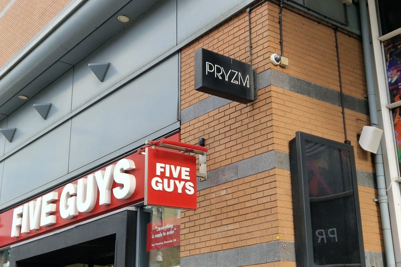 The sign for PRYZM Birmingham continues to hang.