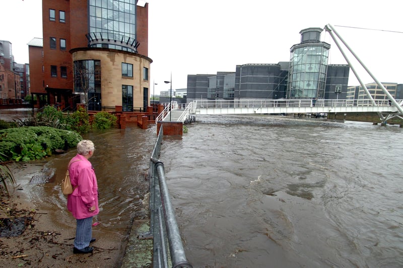 Flooding brought chaos to parts of the city centre in June 2007. There was no way through the flood water from the River Aire to Turlow Court.