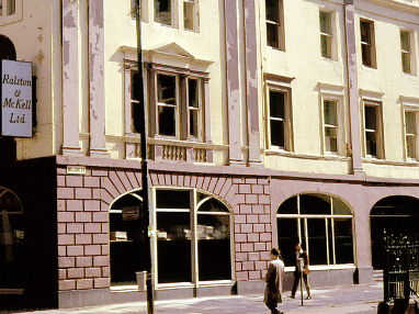 A street scene captured on Wilson Street in Glasgow's Merchant City in 1974. 