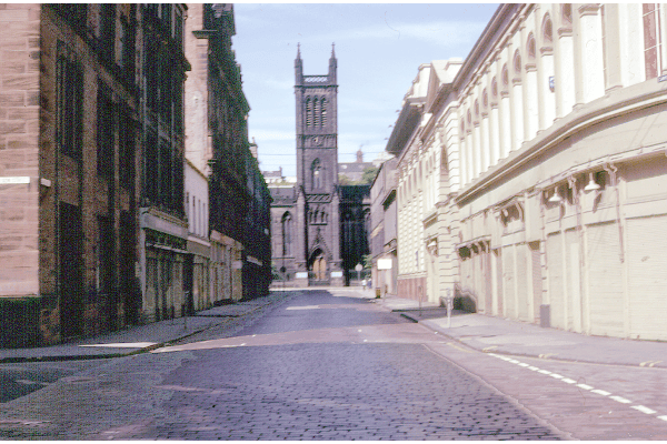 St Paul's and St David's Ramshorn Church pictured from Candleriggs in April 1975. 