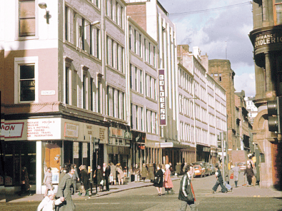 Looking north up Candleriggs with the famous Goldbergs being pictured.