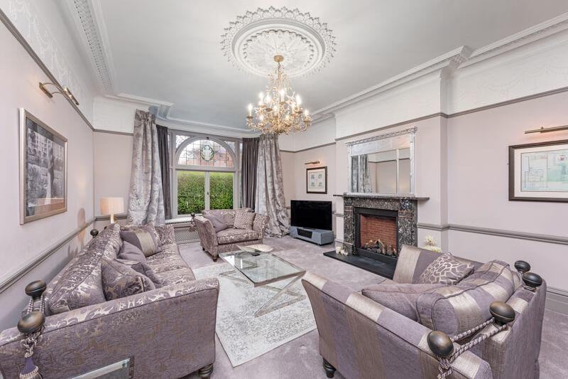 A reception room to the front of the house provides the ideal area for a more "formal" sitting room.