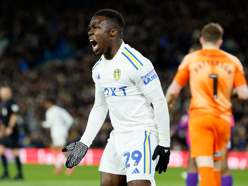Bright, lively and straight into the action. Gave Leeds a threat on the right side and linked up nicely with team-mates.