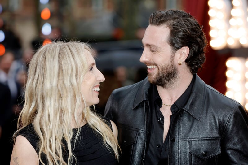 Back To Black director Sam Taylor-Johnson with husband (and rumoured next James Bond) Aaron Taylor-Johnson at the new Amy Winehouse film's premiere.