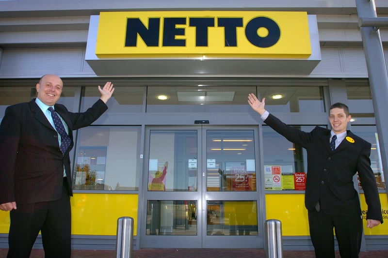 District Manager Simon Finch (left) and Store Manager Neil Nelson outside the store