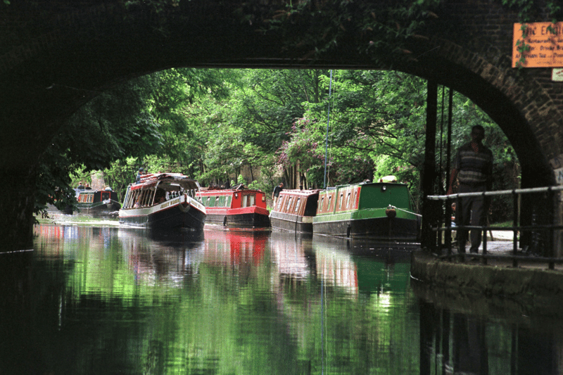 One of Camden’s many local landmarks, the iconic lock at the heart of the spot make an appearance.