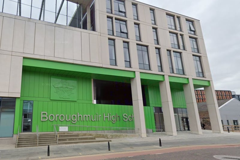 First in Edinburgh and fifth in Scotland - when it comes to exam results - is Boroughmuir High School. With a school roll of 1,541, 76 per cent of pupils achieved five Highers - compared to 70 per cent the year before.