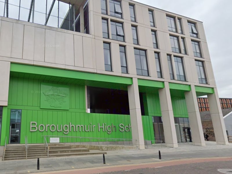 First in Edinburgh and fifth in Scotland - when it comes to exam results - is Boroughmuir High School. With a school roll of 1,541, 76 per cent of pupils achieved five Highers - compared to 70 per cent the year before.