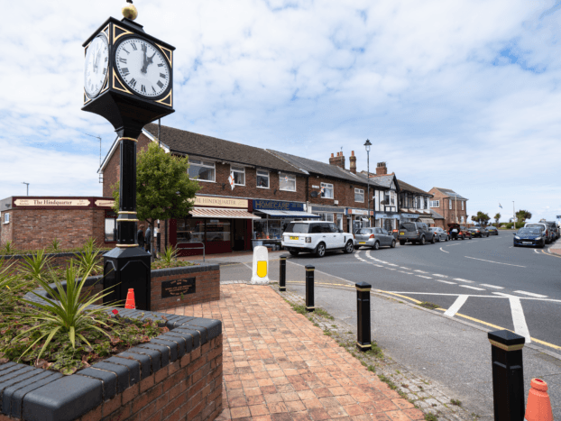 Preesall sits on the east bank of the River Wyre, where it meets Morecambe Bay.