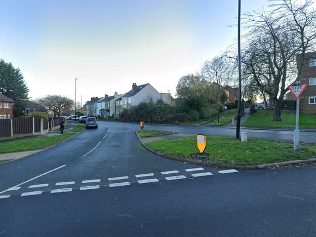 The junction of Occupation Lane and Birley Spa Lane in Hackenthorpe, Sheffield. A 77-year-old woman was injured in crash between a Citroen C3 Desire and a BMW X1.