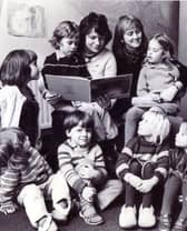Pupils and staff at the Rudolph Steiner School, Sheffield, in November 1985